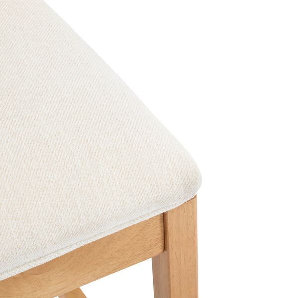English Elm Christopher Knight Home® - Tatti Plush Padded Counter Stool Set of 2 with Rattan-Accented Curved Back and Wood Frame, Cozy Beige,Natural N775P271407N