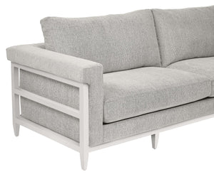 A.R.T. Furniture Atlas Sofa 100'' - Transitional Design With Fleur De Sel Finish, Cozy Chenille Fabric, And Comfort White Fabric In A Polyester,Chenille Blend,In A Gray And Beige Coloration 762521-5824