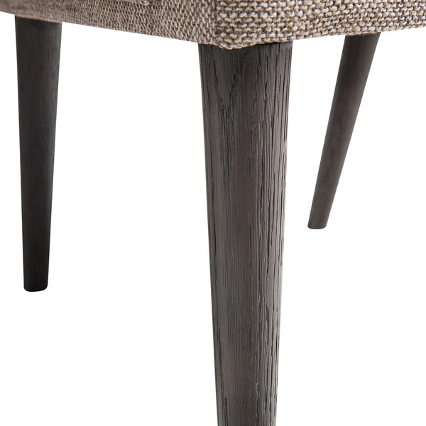 Bernhardt Bernhardt Geneve Sculptural Upholstered Accent Chair with Wire-brushed Oak Legs 392542