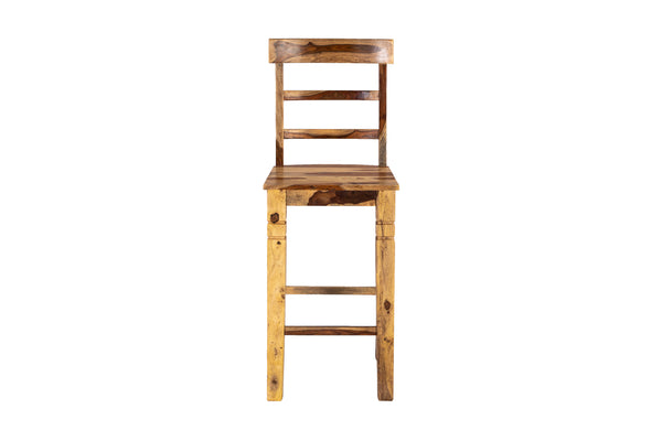 Porter Designs Taos Solid Sheesham Wood Bar Stool Set – Handcrafted Elegance For Your Space Natural Wood 07-196-24-1114