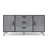 Christopher Knight Home® - Noble House - Sincere Mid Century Modern Two Toned Grey Oak Finished Faux Wood Cabinet