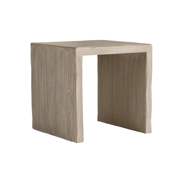 Bernhardt Bernhardt Montego Live-Edge Outdoor Side Table In Carbonized Teak, Sea Oat Finish, Weather-Resistant (22") X06123