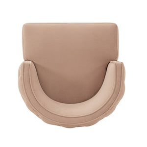 English Elm Maya Velvet Dining Chair with Tufted Back, Elm Wood Frame & Gold-Tip Legs, Plush Upholstery, 330 lb Capacity Natural B365P397723