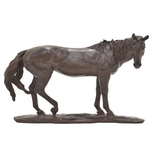 English Elm Refi Brown Resin Horse Sculpture Rustic Farmhouse Decor for Shelf or Mantel B056P416871