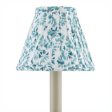 Block Print Green Pleated Chandelier Shade