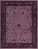 Unique Loom La Jolla Floral Machine Made Floral Rug Purple, Violet/Purple 10' 0" x 13' 0"