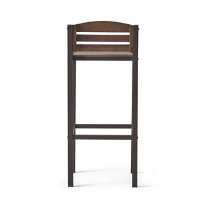 English Elm Christopher Knight Home® - Milos Acacia Wood Barstool Set of 2 — Modern Industrial Outdoor Seats, Powder-Coated Iron Frames Durable 57485.00DBRN