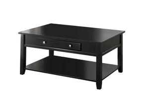 English Elm Malachi Black Lift-Top Coffee Table with Hidden Storage, Open Shelf & Faux Drawer Accent, Durable Finish B2726P263090