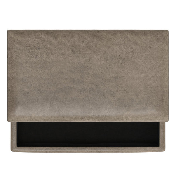 English Elm Owen Lift Top Storage Ottoman Vegan Leather Mid Century Modern Living Room B136P439028