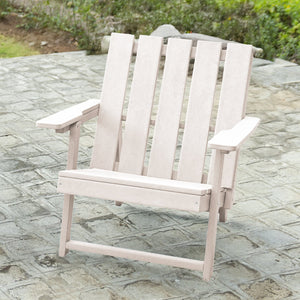 English Elm Shoreline Recycled Hdpe Folding Adirondack Chair Fully Assembled Modern Patio Seating Ivory B2745P409687