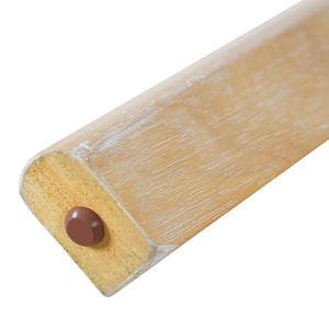 English Elm 5 Piece Dining Set Rustic Farmhouse Rectangular Table with 4 Upholstered Chairs Solid Wood Seats for 4 Natural Wood Wash N752S400015D