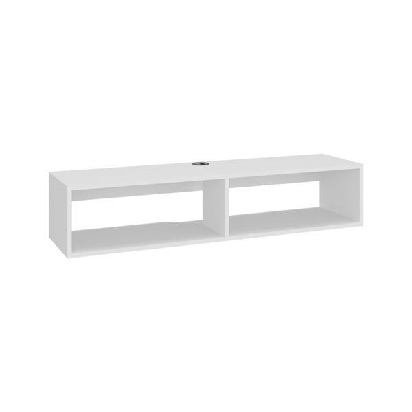 English Elm Entertainment Shelley Floating Wall Mounted Unit Open Shelves White Modern Living Room B092P474491