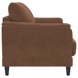 English Elm Dania Tufted Crescent Arm Loveseat Woven Upholstery Retro Mid-century Sitting Room B062P451739