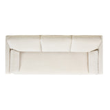 English Elm Knox 84" Modern Farmhouse Sofa, French Beige Performance Velvet