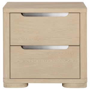 English Elm Mirador Elm Veneer 2-drawer Nightstand with Felt-lined Storage and Cord Management B062P447744