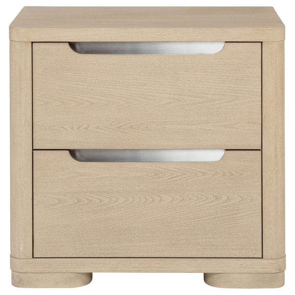 English Elm Mirador Elm Veneer 2-drawer Nightstand with Felt-lined Storage and Cord Management B062P447744
