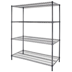 English Elm 55.5" Wide 4 Tier Rolling Wire Shelving Unit Heavy Gauge Steel Garage Storage W2932P373621