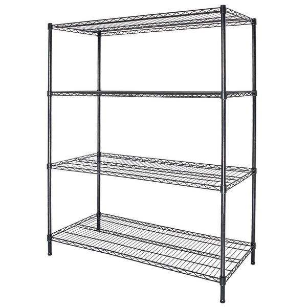 English Elm 55.5" Wide 4 Tier Rolling Wire Shelving Unit Heavy Gauge Steel Garage Storage W2932P373621