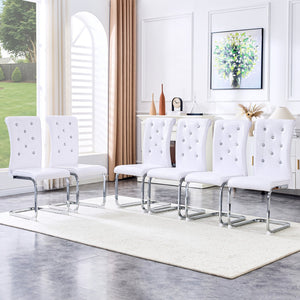 English Elm Set of 2 Glam Faux Alligator Pvc Dining Chairs with Crystal Buckle Bow Legs White W3875P371055