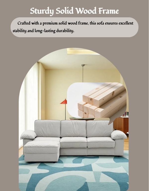 English Elm Fx-P20M-3S0-Cw Modern L-Shaped Sectional Sofa With Ottoman, Deep Comfort & Hidden Storage For Homes W576S00229