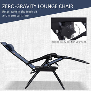 English Elm Outsunny Zero Gravity Chair Set With Side Table, Adjustable & Portable Lounge For Ultimate Comfort W2225P174099-GIGA