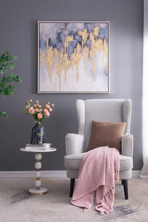 English Elm 50X60" Decorative Cotton Throw Blanket Set - 2 Pack In Pink & Tan With Playful Tassels For Cozy Style W2078P345497