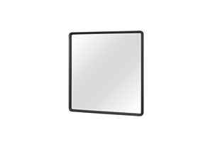 English Elm Small Mirror Elm Veneer Frame in Peppercorn Finish — Rounded Corners, Durable Glass, Modern Accent Mirror for Walls Black 40 L x 40.5 W x 4.25 H B2699P402556