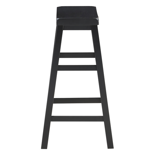 OSP Home Furnishings Tulsa 29" Saddle Stool - Set of 2 Black
