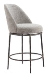 Nordhavn Swivel Counter Stool Gray 110274 Zuo Modern