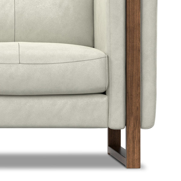 English Elm Richard 63-Inch Eco-Friendly Genuine Leather Loveseat For Compact Living Spaces – Stylish Comfort B136P364295-GIGA