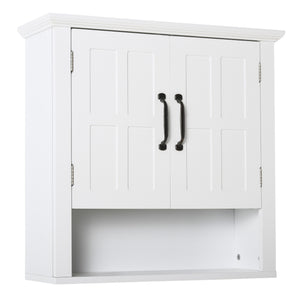 English Elm HOMCOM Wall Medicine Cabinet Over Toilet, 3-Tier Adjustable Shelves, Moisture-Resistant MDF Storage W2225P250002