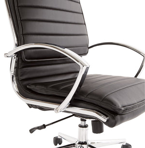 OSP Home Furnishings Mid Back Faux Leather Manager Chair with Lumbar Support and Pneumatic Height Control SPX23591C-U6