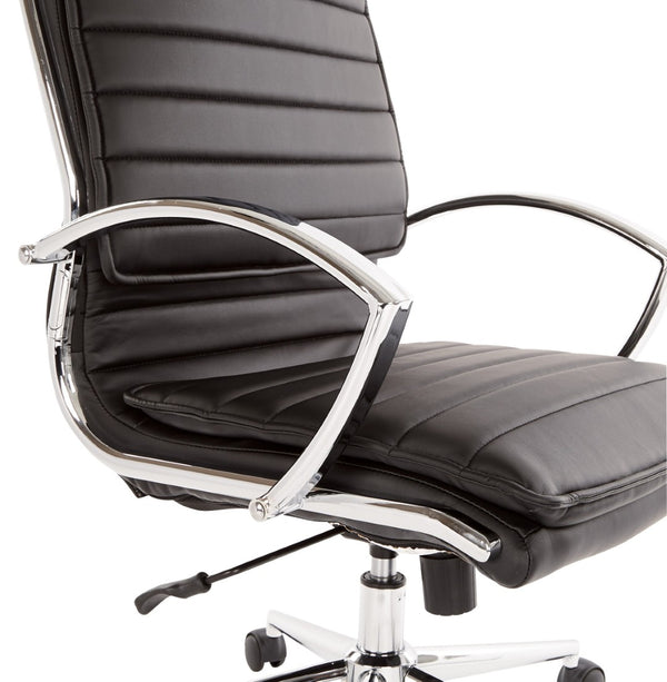 OSP Home Furnishings Mid Back Faux Leather Manager Chair with Lumbar Support and Pneumatic Height Control SPX23591C-U6