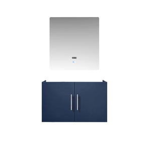 English Elm Navy Blue Bath Vanity With Led Mirror - 30 In. W X 22 In. D, Fully Assembled For Quick Setup B2731S00494