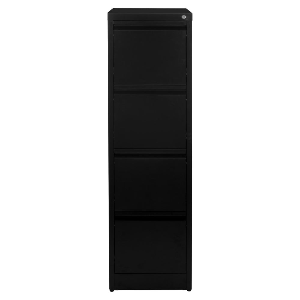 OSP Home Furnishings 2-drawer Metal File Cabinet Fully Assembled for Office Storage and Letter Size Filing 4-Drawer VF4DR-B
