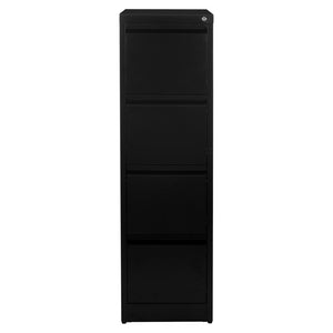 OSP Home Furnishings 2-drawer Metal File Cabinet Fully Assembled for Office Storage and Letter Size Filing 4-Drawer VF4DR-B