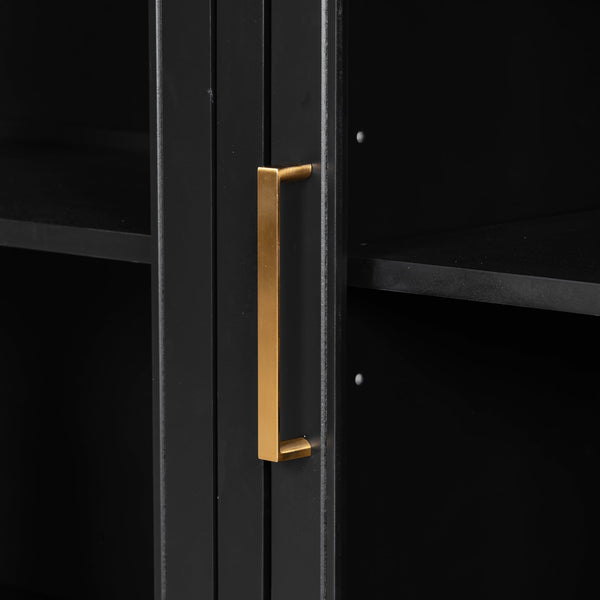 English Elm Christopher Knight Home® - Storage Cabinet - Stylish 3-Door Organizer For Entryway & Dining Room | Black & White Finish, Large Space N780P330602B