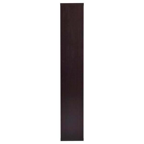 English Elm Geometric Bookcase with 7 Open Shelves for Home Decor, Modern Sturdy Engineered Wood Accent Tower Brown,Cappuccino 71.88 L x 14.14 W x 8.87 H B011P305622