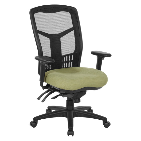 OSP Home Furnishings Progrid® Ergonomic Mesh High Back Office Chair with Lumbar Support and Adjustable Arms 92892-K015