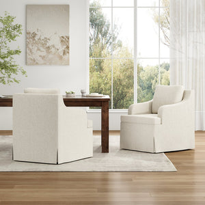 English Elm Dining Armchair with Beige Upholstery and Cushioned Seat for Kitchen or Living Room T3623P430776