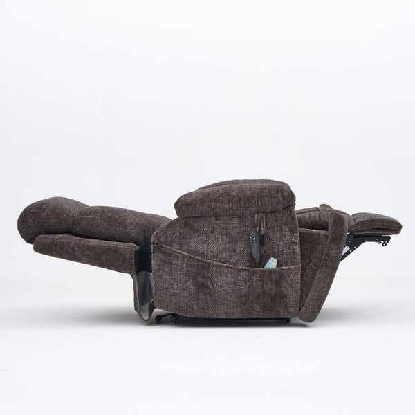 English Elm Old Age Electric Lift Recliner - Plush Velvet Chair With Dual Motors, Massage, Heat & 180° Recline W547S00052