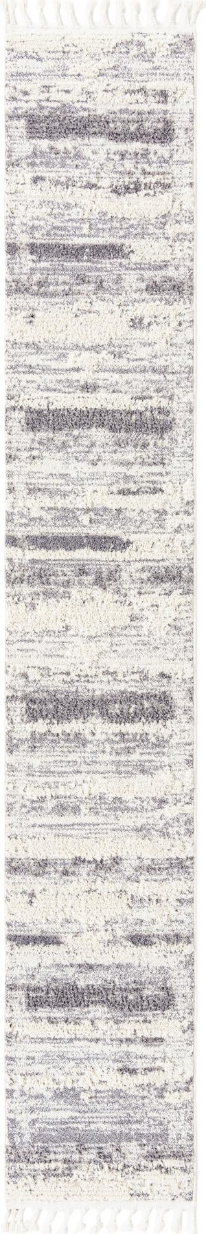 Unique Loom Cherokee Chattanooga Machine Made Geometric Rug Sand, Gray 2' 0" x 12' 2"