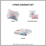 Urban Habitat Kids Cloud Casual Reversible Cotton Quilt Set with Throw Pillows UHK13-0015 Pink