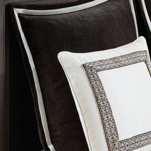 English Elm 8 Queen Jacquard Oversized Duvet Comforter Set with Euro Shams, Decorative Pillows, Plush Polyester fills Multicolor 22.83 L x 18.9 W x 16.14 H B035P319229