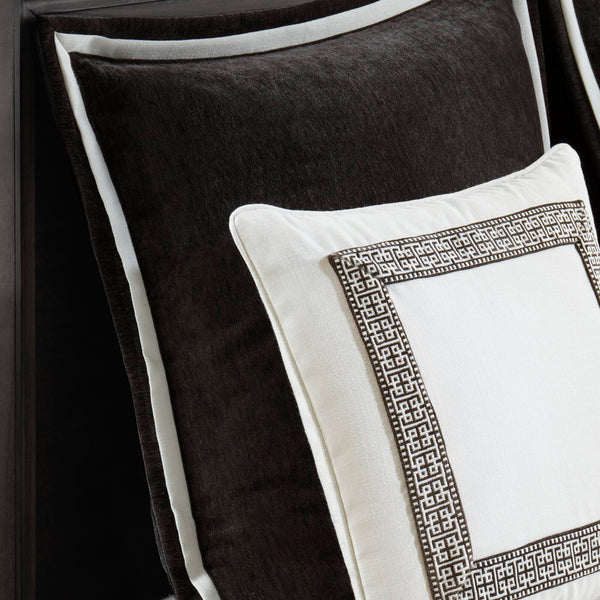 English Elm 8 Queen Jacquard Oversized Duvet Comforter Set with Euro Shams, Decorative Pillows, Plush Polyester fills Multicolor 22.83 L x 18.9 W x 16.14 H B035P319229