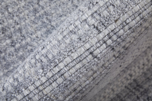 Feizy Rugs T34t8018 Highview Handwoven Polyester Rug - Modern Striped Design With Textured Depth For Stylish Spaces Gray,Ivory Polyester T34t8018gry000f00