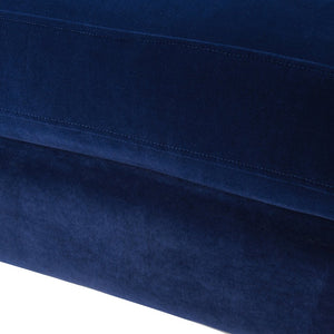 English Elm Jennifer Taylor Home - Alana 38" Navy Blue Velvet Accent Chair With Metal Casters For Stylish Comfort In Any Room B2719P238302