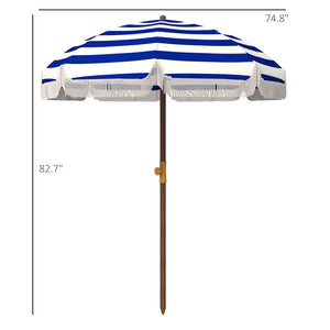 English Elm Outsunny 6.2' Portable Beach Umbrella With Uv 40+ Protection, Vented Canopy, Stylish Carry Bag W2225P174145-GIGA