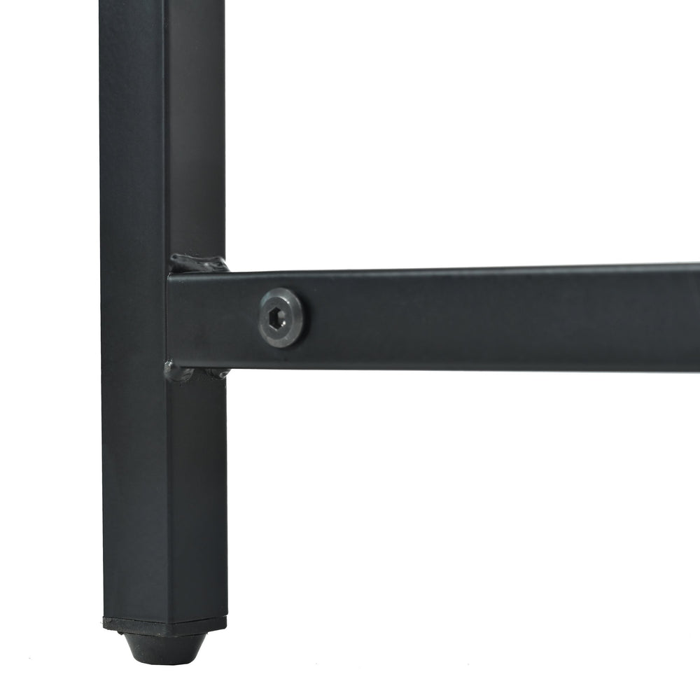 English Elm 5 5 Tier Corner Shelf LED with USB Plug, Black Metal+MDF Tall Narrow Standing Shelf for Corners W420P207358