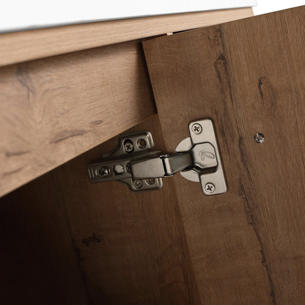 English Elm 48" Freestanding Bathroom Vanity with Soft Close Door 4 Drawers Plywood Build W999P405132